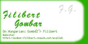 filibert gombar business card